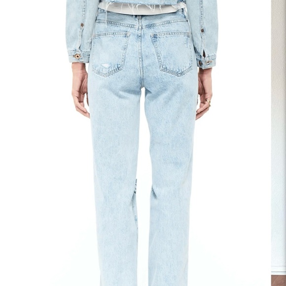 Pistola Light Blue Distressed Cassie Straight Leg Jeans - Picture 2 of 15